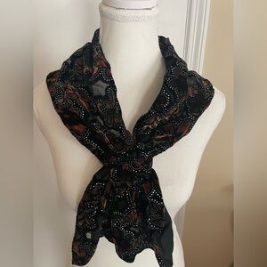 El & Co Velvet Neck Knot Scarf
